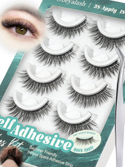 Obeyalash cat-eye self-adhesive lashes in 12mm for quick, glue-free wear