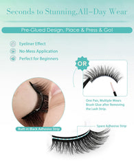 Obeyalash waterproof press-on lashes offer durable wear in any weather.