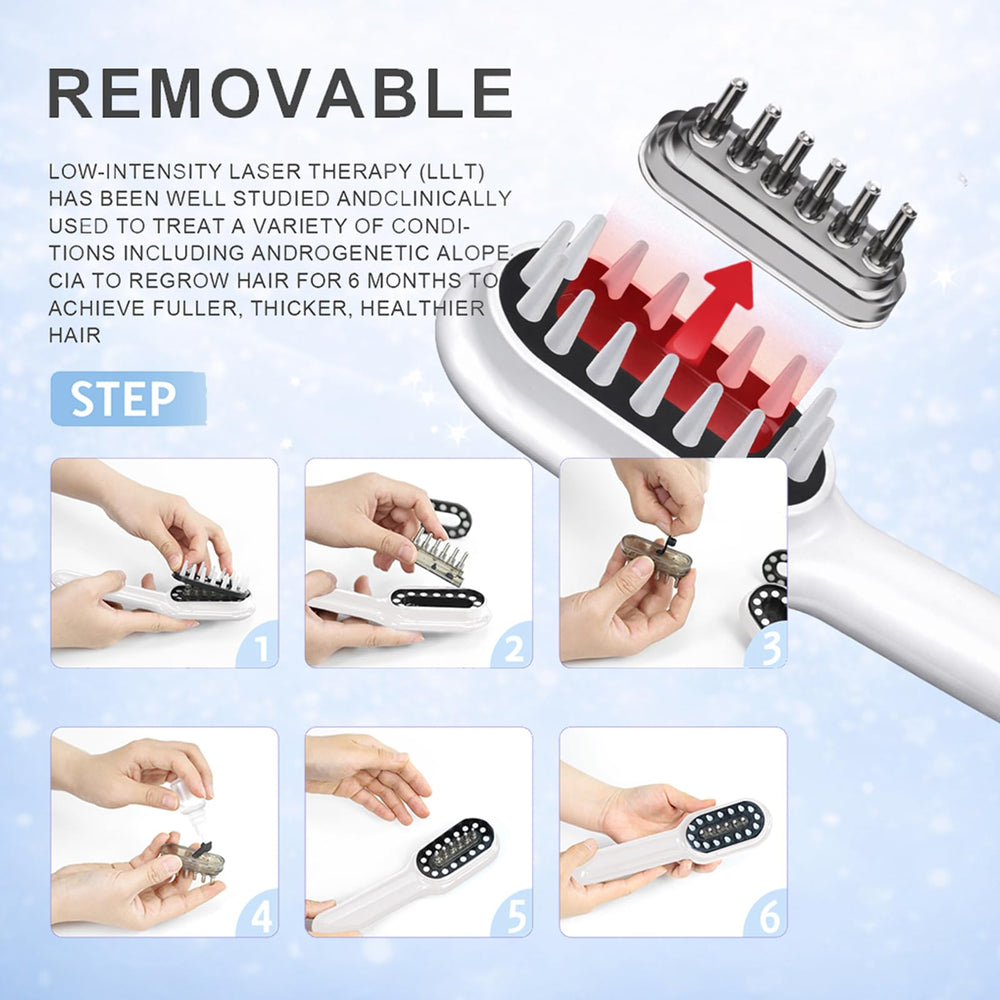 Obiredk Laser Growth Comb white, one-button operation for easy use