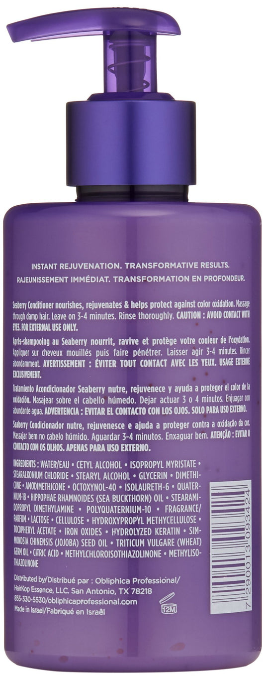 Obliphica Seaberry Conditioner for frizz control and daily styling with moisture relief.