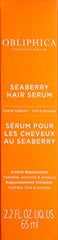 Obliphica Seaberry leave-in bottle closeup highlights vitamin-rich formula.