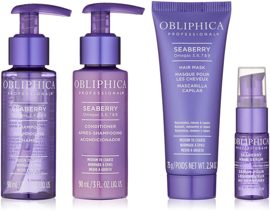 Obliphica Seaberry Travel Kit packaging, compact and travel-ready for on-the-go care
