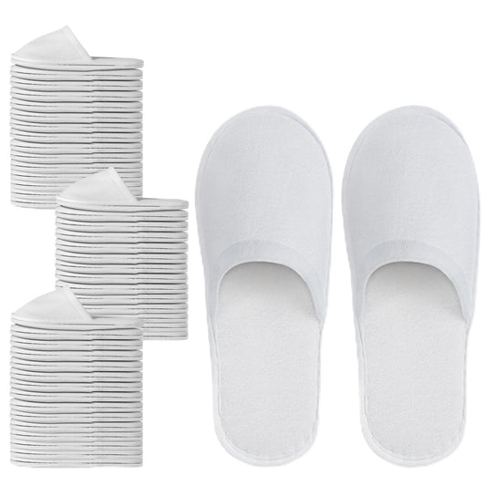 OBMMIRAO disposable slippers for guests in white bulk pack offer hygienic comfort
