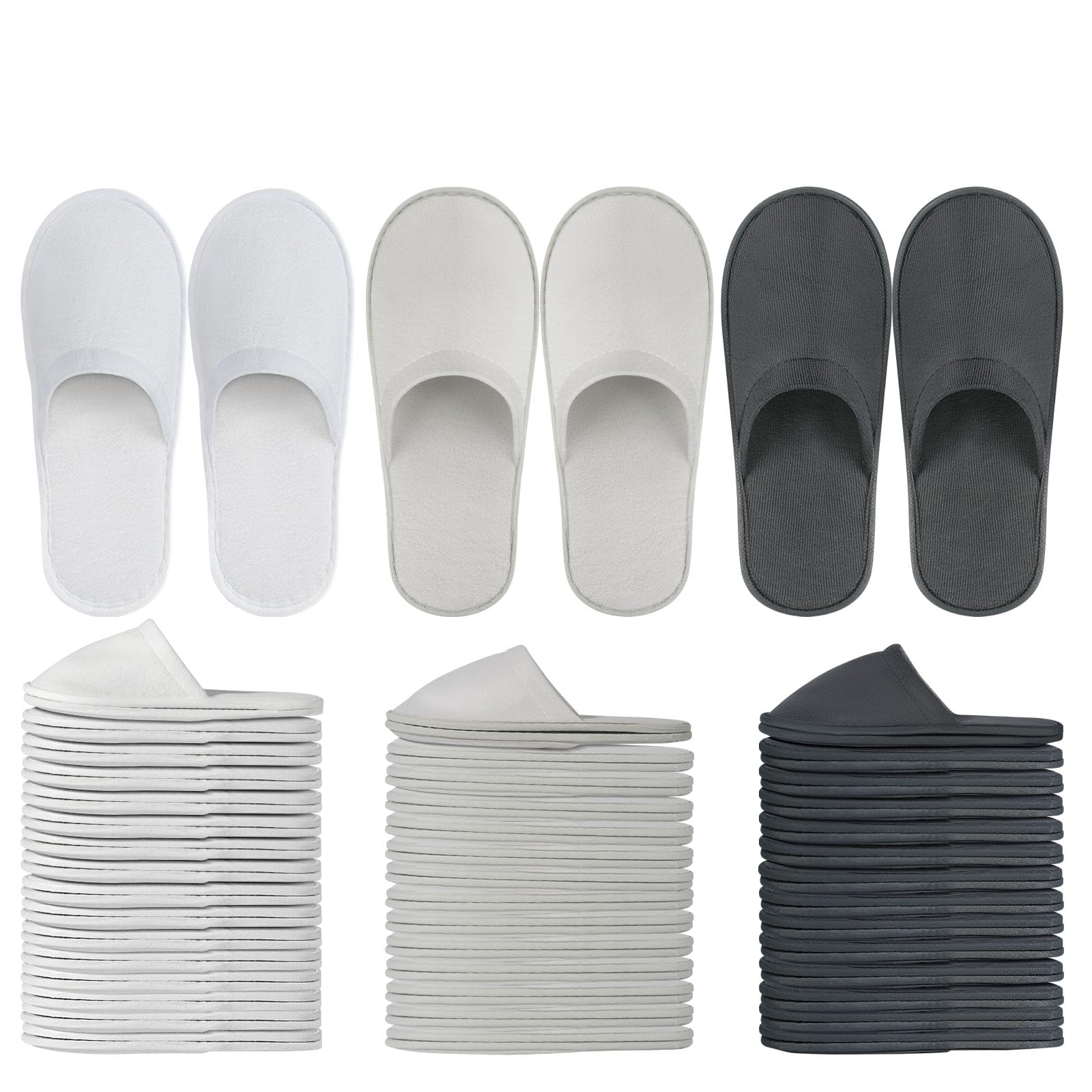OBMMIRAO disposable slippers bulk pack ready for hotel guests and events.