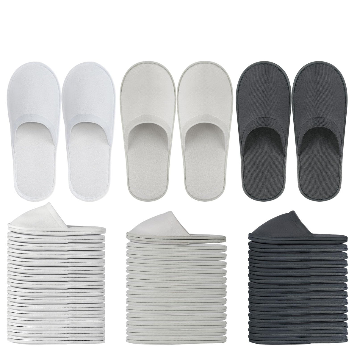 OBMMIRAO disposable slippers bulk pack ready for hotel guests and events.