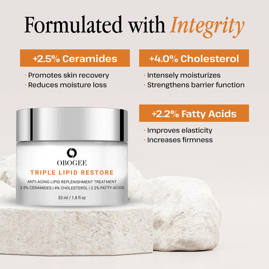 OBOGEE cream texture application on skin for instant nourishment