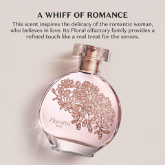 O Boticário Floratta Rose fragrance drops hint at a fresh, romantic aroma.