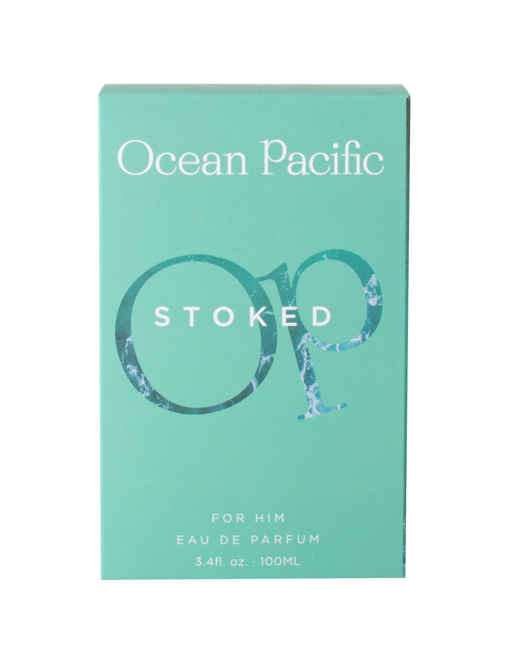 Ocean Pacific Stoked spray mist close-up suggesting long-lasting fragrance for evenings out