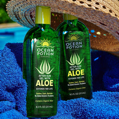 Ocean Potion Aloe Gel after-sun care for extended summer color.