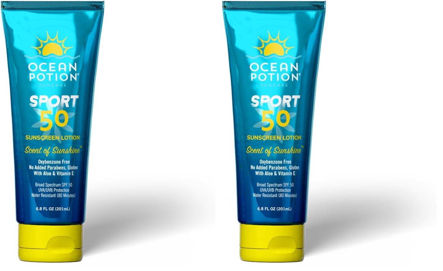Ocean Potion Sport Sunscreen Lotion SPF50 pack image showing two bottles for active days