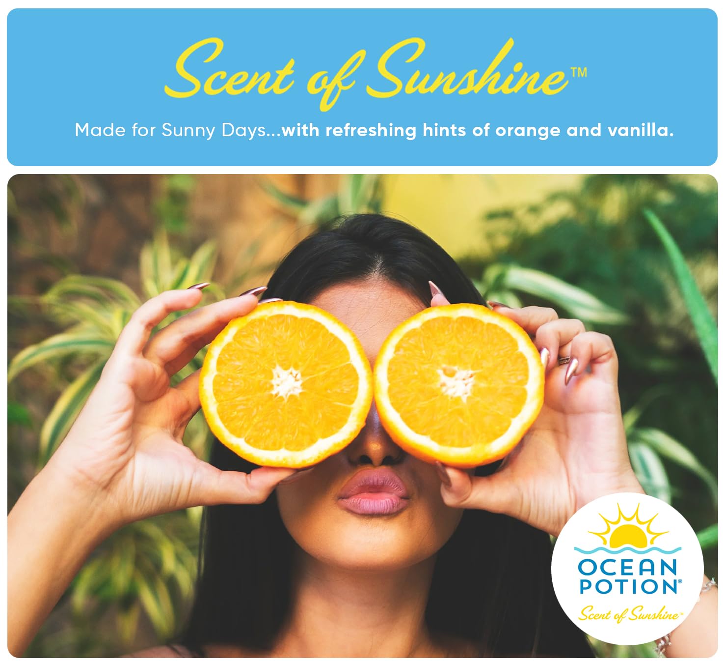 Ocean Potion Sunscreen Body Spray applying spray on skin for even coverage.