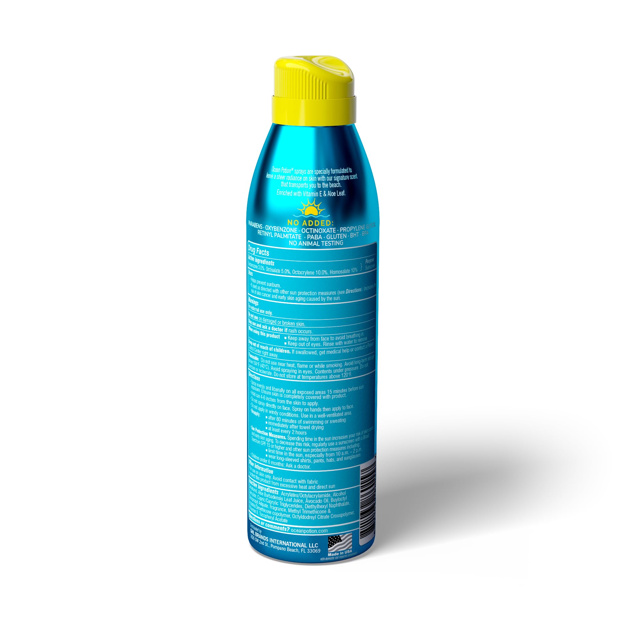Ocean Potion Sunscreen Body Spray SPF70 pack of two highlights convenience.