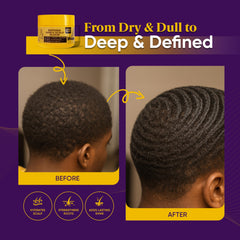 Ocean View Deep Waves Pomade in hand for easy styling and control