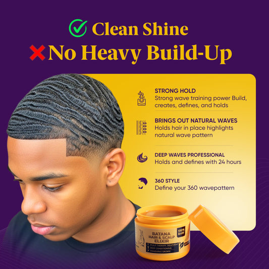 Ocean View Deep Waves Pomade jar close-up highlights strong hold