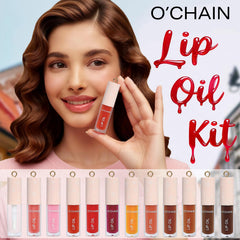 O'CHAIN hydrating lip oil keeps lips moisturized and soft.