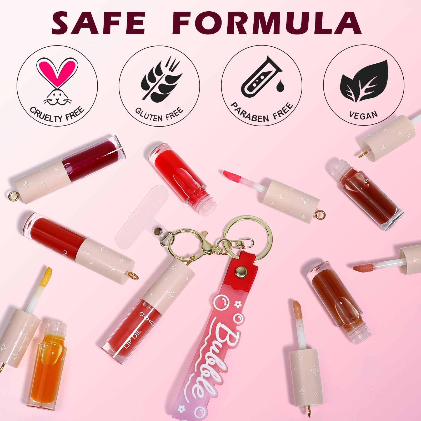 O'CHAIN lip care set highlighting repair and renewal of lips.