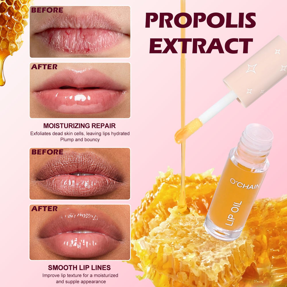 O'CHAIN portable keychain lip oil featured for on-the-go accessibility.