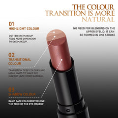O'CHEAL gradient eyeshadow stick Fine Glitter Roses delivers vintage glam.