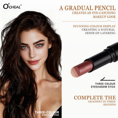 O'CHEAL gradient eyeshadow stick Pearls Shine on Earth adds layered depth.