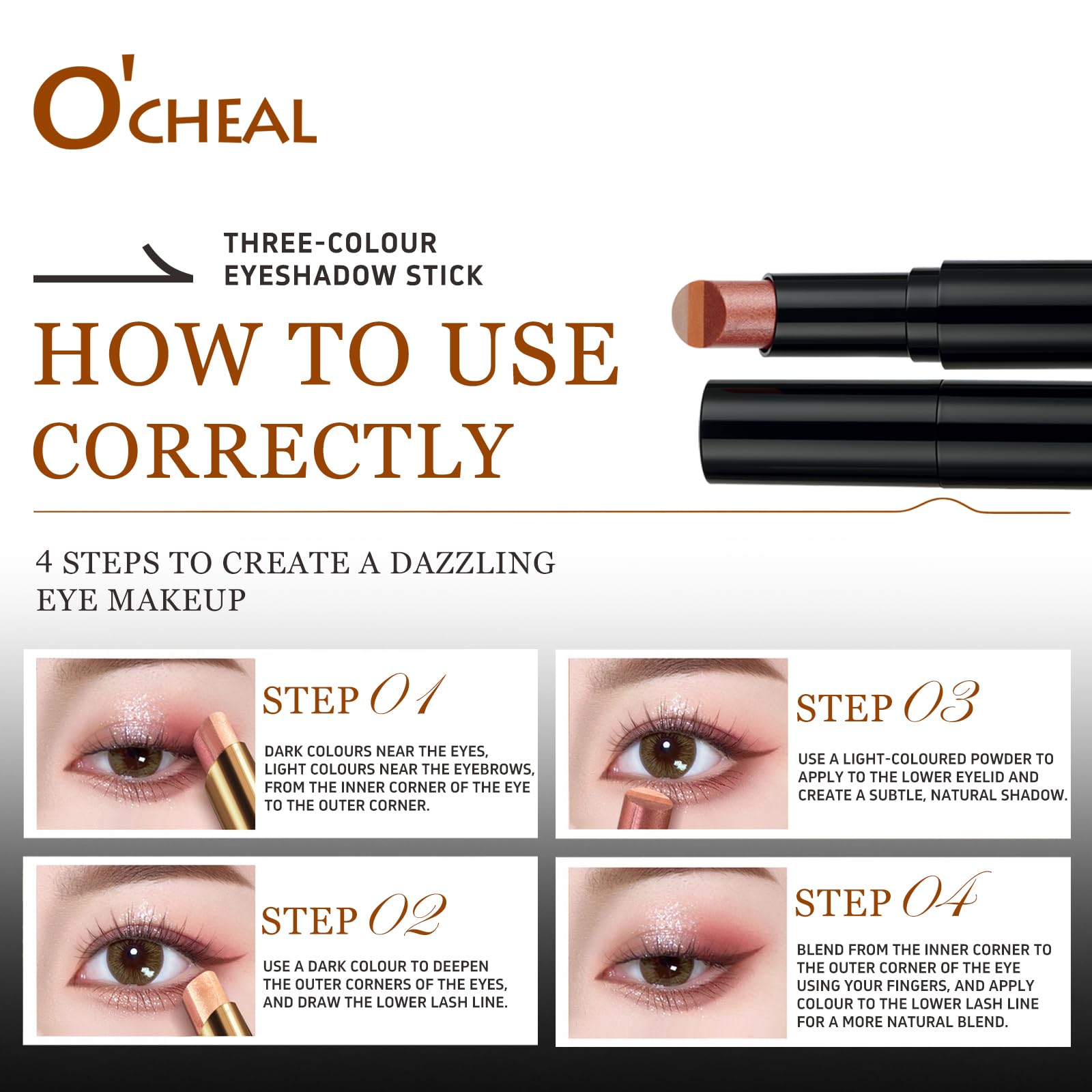 O'CHEAL eye makeup set suits day-to-night transitions.