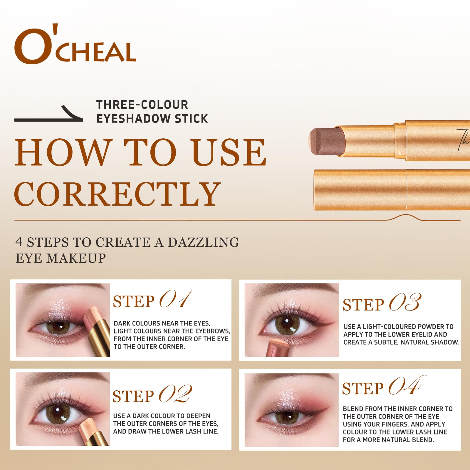 O'CHEAL day-to-night look idea with gradient blending.