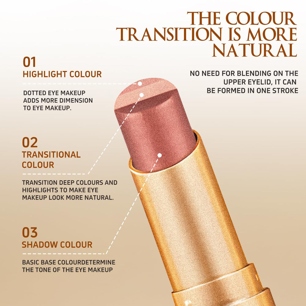O'CHEAL gradient eyeshadow stick Fine Glitter Roses provides pink retro glow.