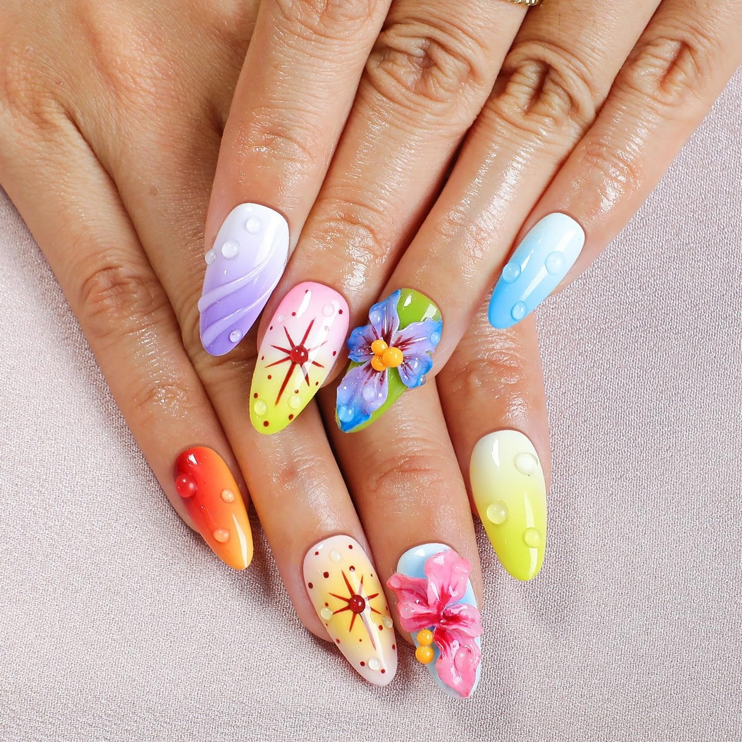 OCOUYVD easy-application press-on nails for at-home manicures