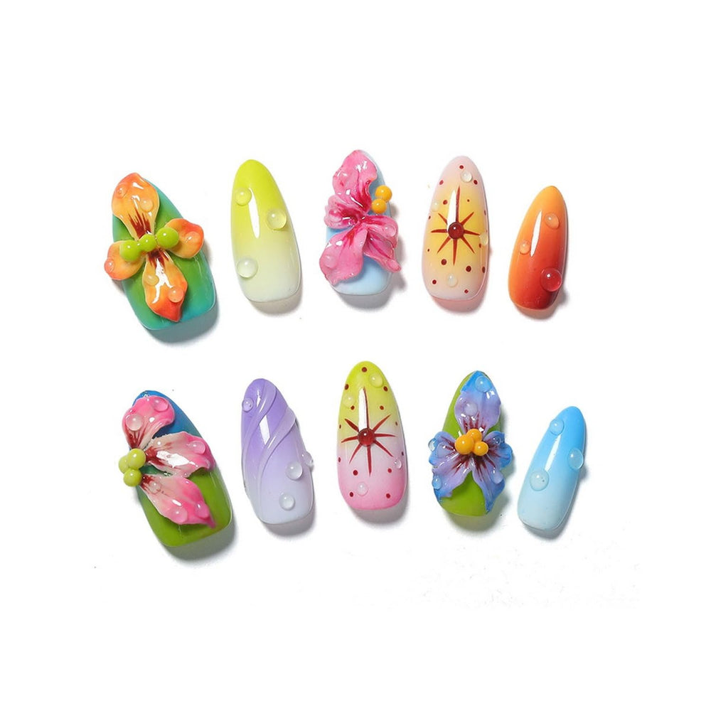 OCOUYVD full-cover gradient fake nails for seamless color