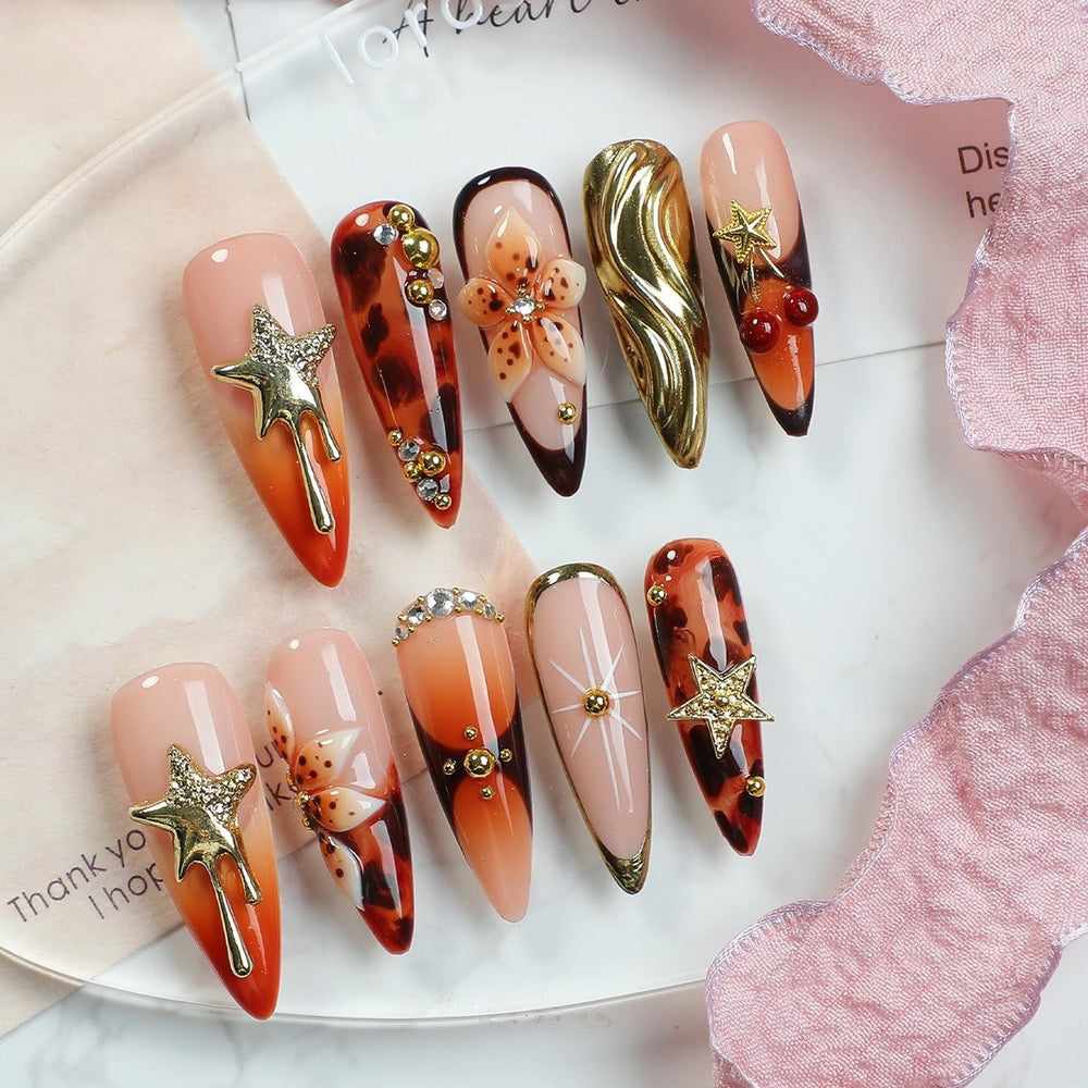 OCOUYVD thickened acrylic nails with multi-layer gel for durability