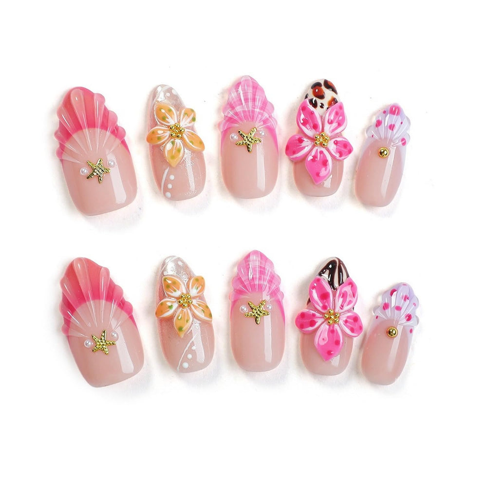 OCOUYVD thickened-acrylic nails with multi-layer gel for durable wear.