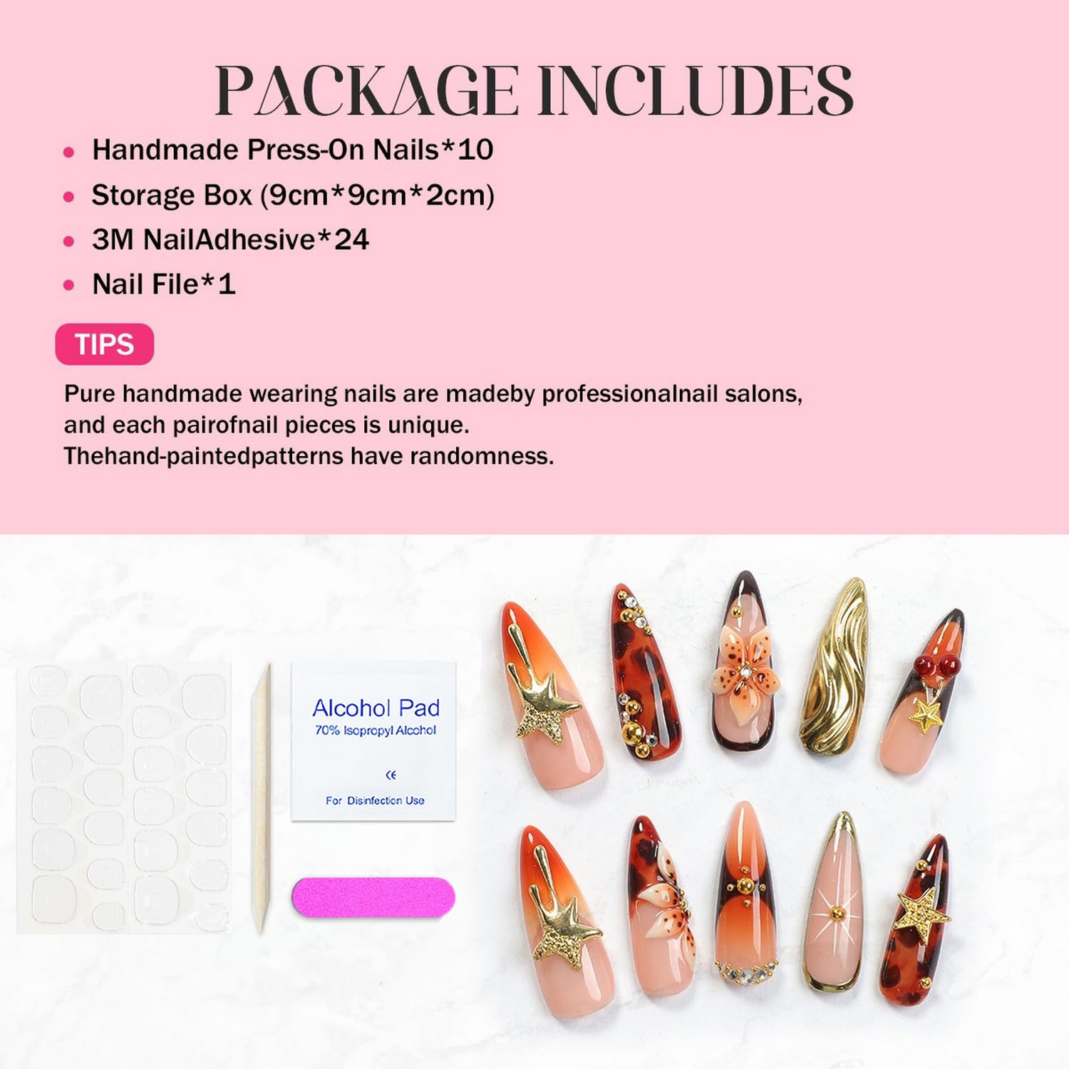 OCOUYVD thickened acrylic nails offer durable, lightweight wear