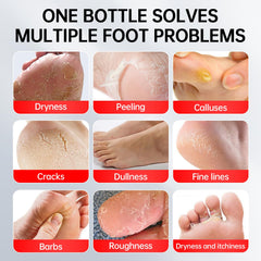 Free heel covers included for overnight softening with the cream.