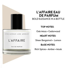 OCTAVIA MORGAN L'AFFAIRE saffron warmth adds depth to scent.