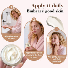 OCVWJKD Balm on the face demonstrating versatile use for dry skin areas.