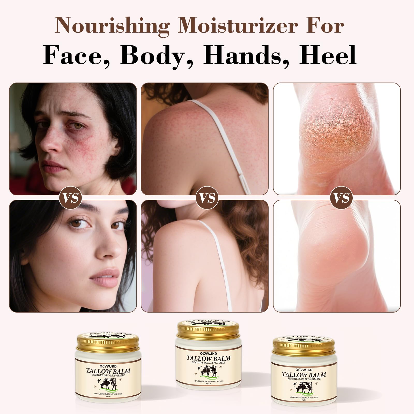 OCVWJKD Balm being applied to the hand for daily moisture.