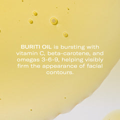 Closeup of Buriti oil ingredient in ODACITE serum.
