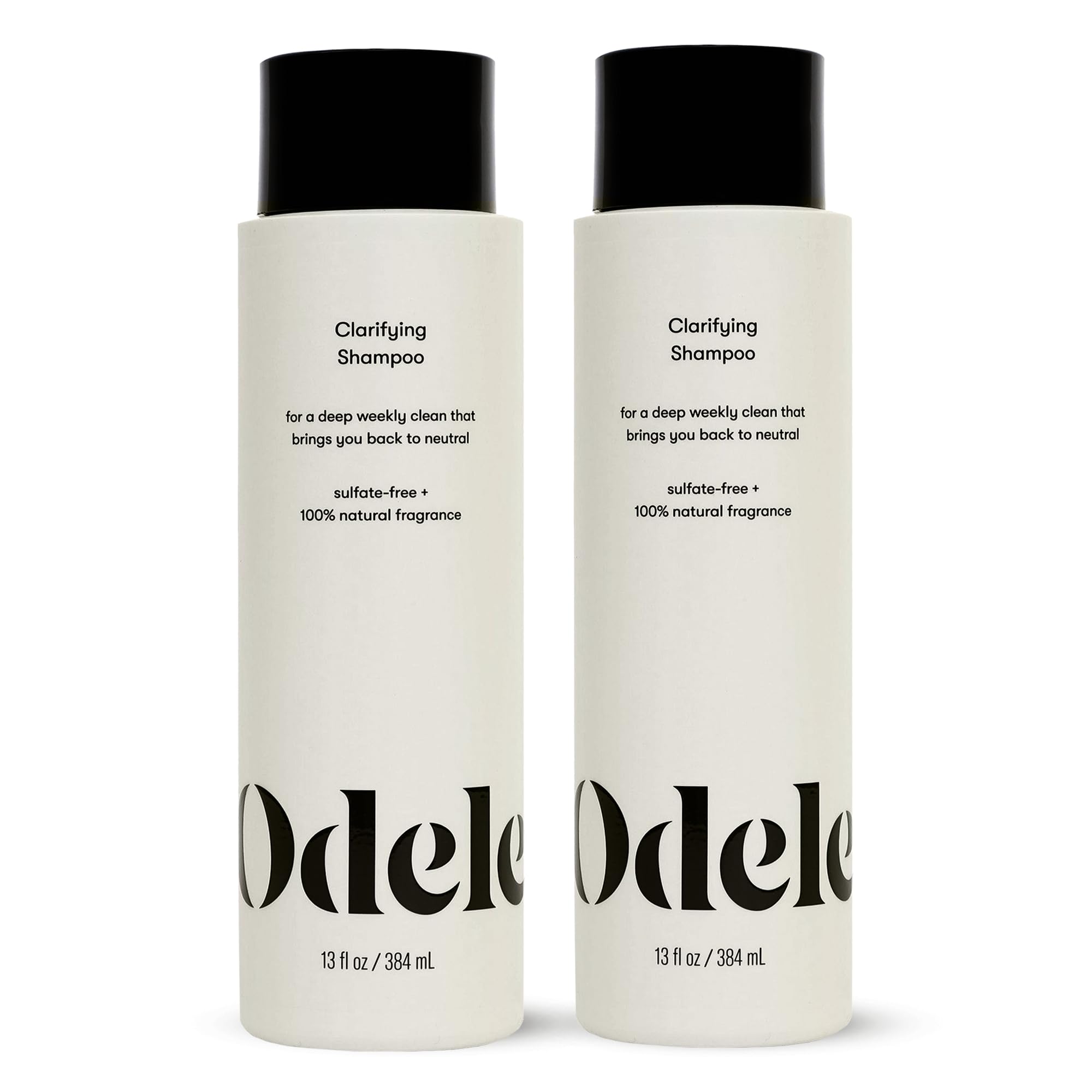 Odele Clarifying Shampoo bottle front shows sulfate-free formula for all hair types