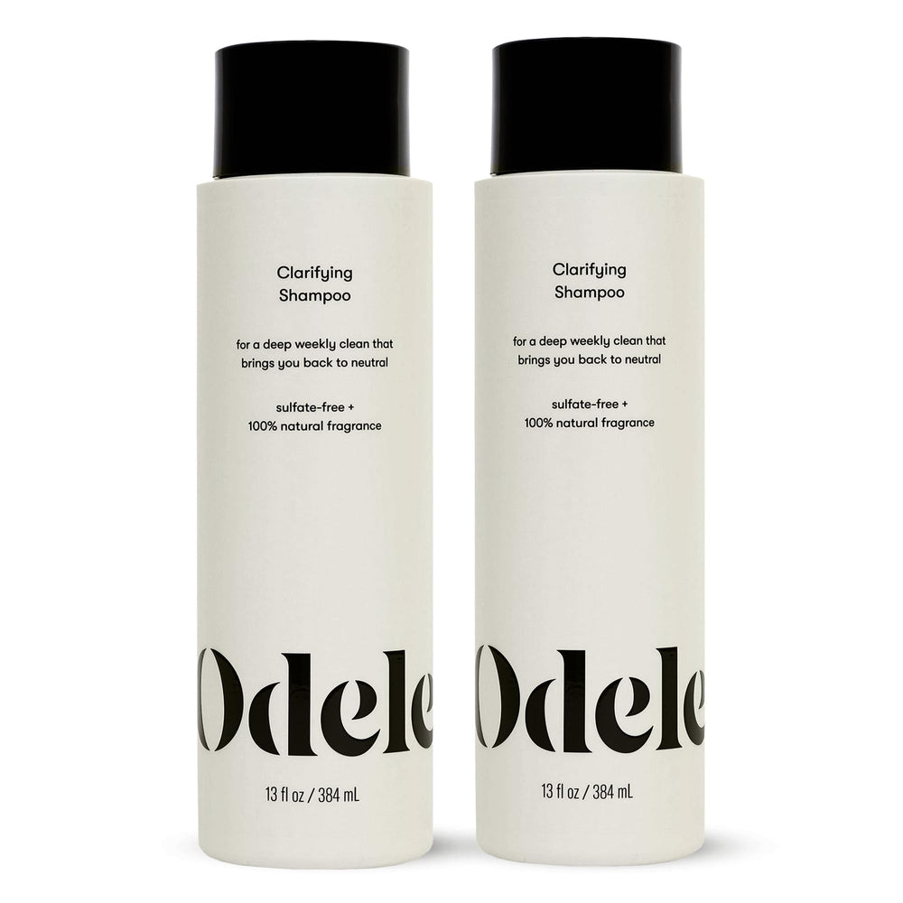 Odele Clarifying Shampoo bottle front shows sulfate-free formula for all hair types