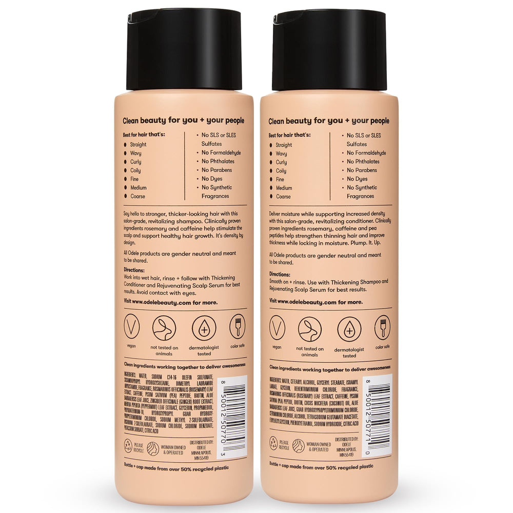 Odele product label closeup highlights key ingredients and benefits.