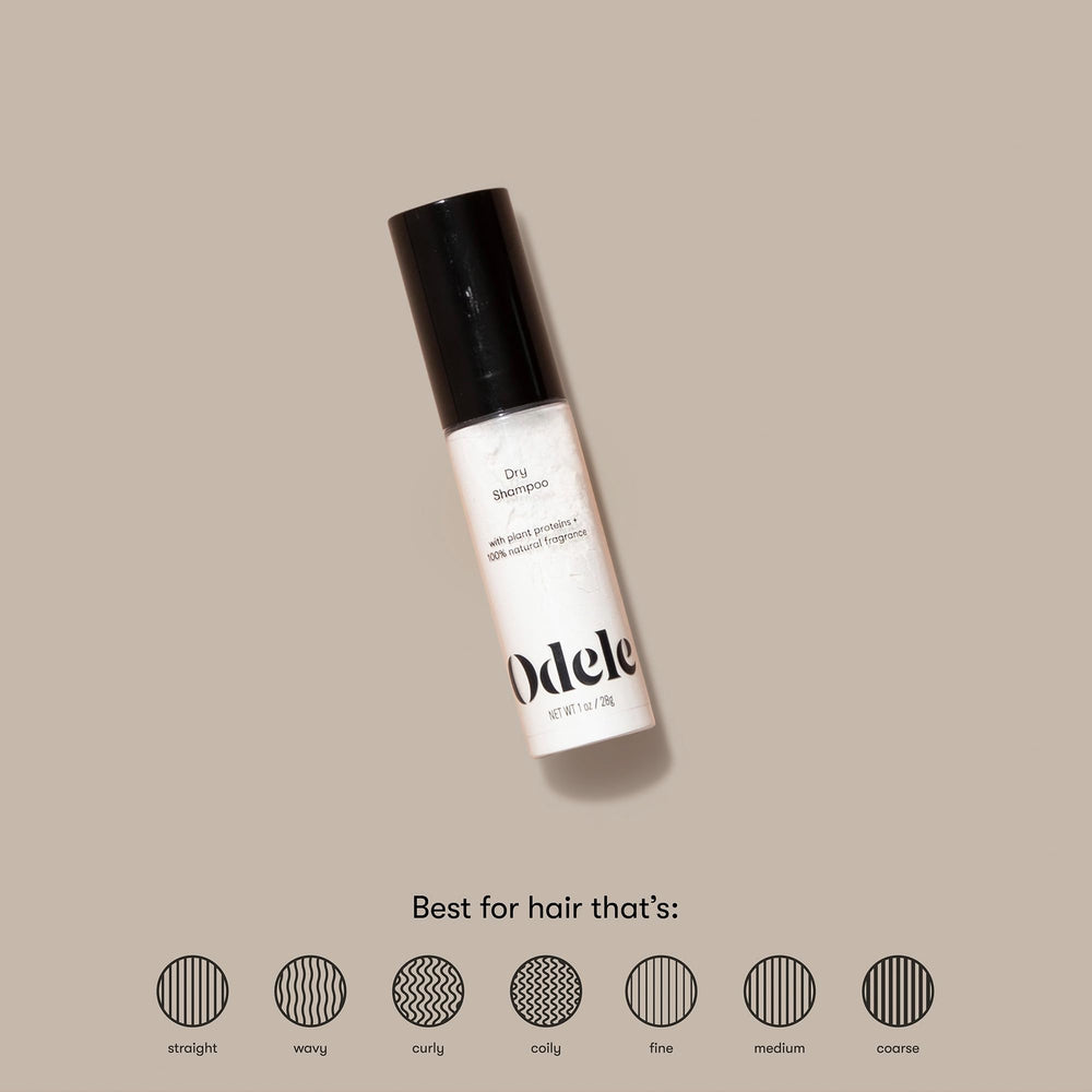 Odele Dry Shampoo translucent powder on roots blends invisibly