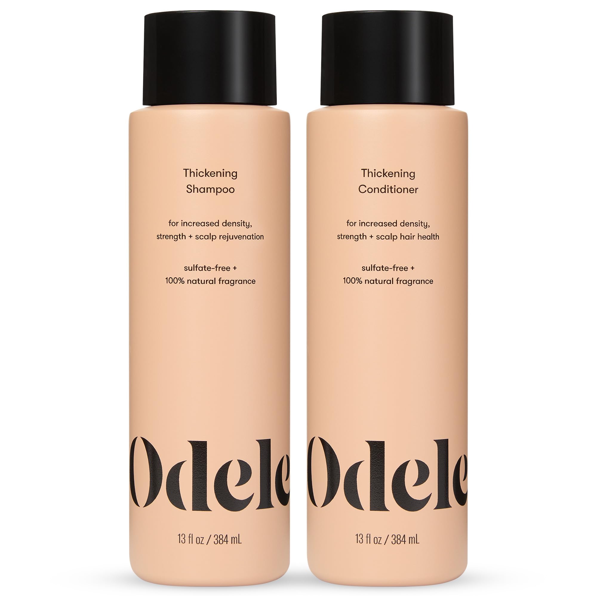 Odele Hair Thickening Shampoo bottle shows density-boosting cleansing for fine hair.