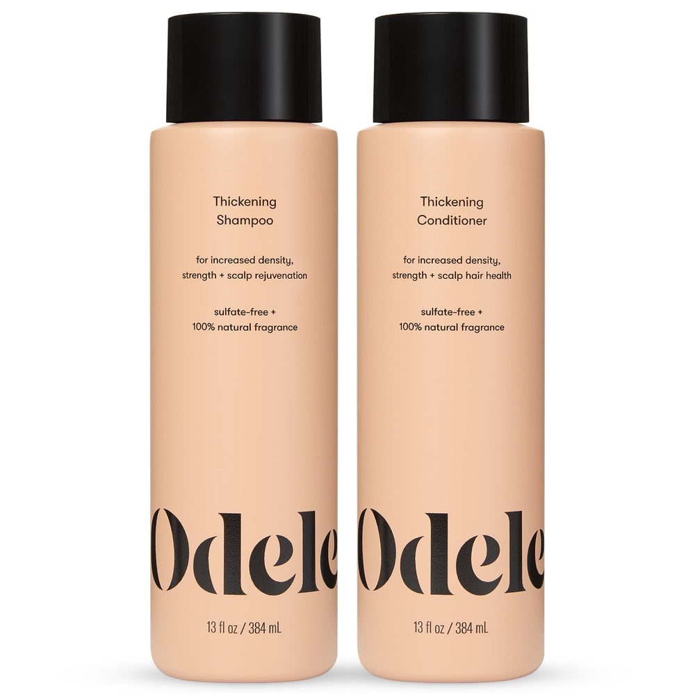 Odele Hair Thickening Shampoo bottle shows density-boosting cleansing for fine hair.