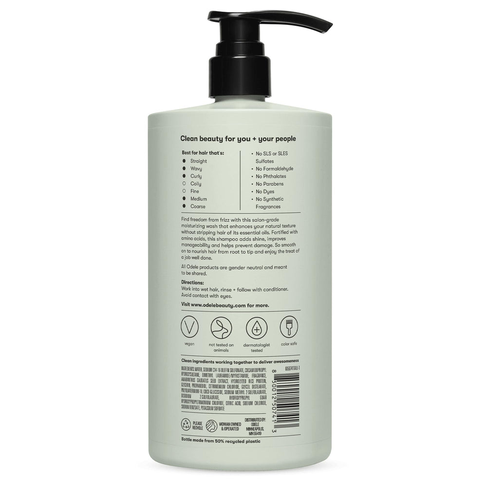 Odele product beside towel, ready for extra moisture and frizz control