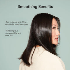 Odele Smoothing Shampoo packaging shows amaranth for smoother, glossier hair
