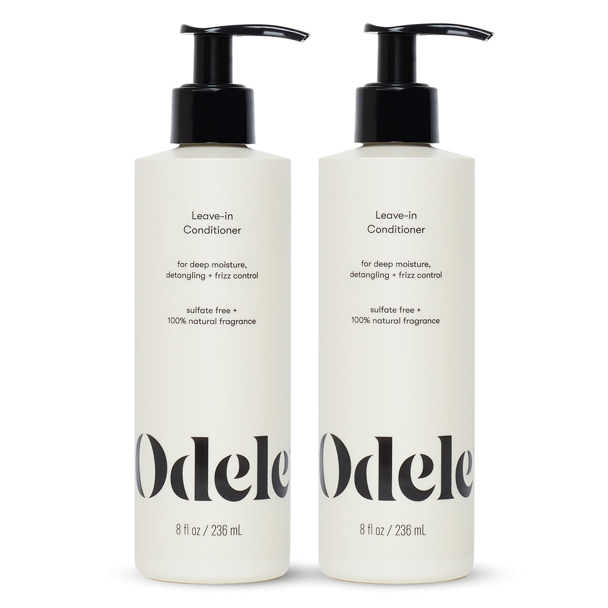 Odele vegan leave-in conditioner bottle front view highlighting detangling and shine.
