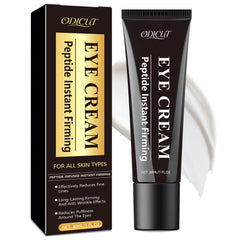 ODICUT eye-tightener cream application smooths tired eyes