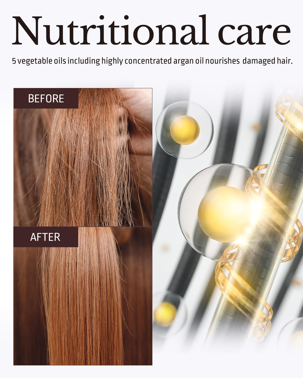ODID Milk Protein Intensive Hair Oil texture in hand shows lightweight, non-greasy formula with quick absorption.