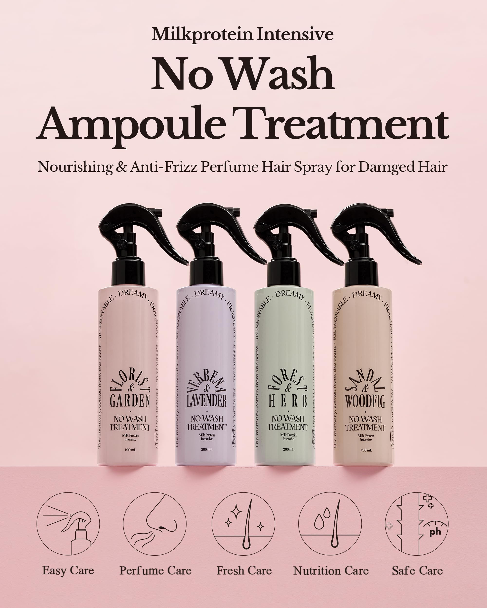 ODID no-wash spray bottle demonstrating easy mist application for frizz control