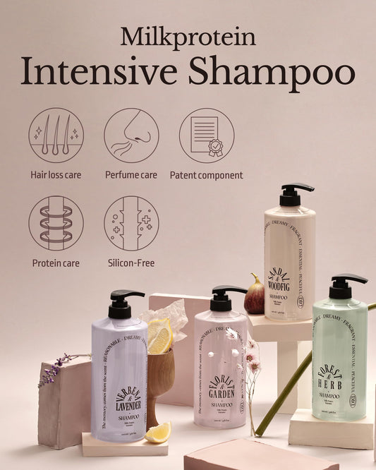 ODID Milk Protein Intensive Shampoo close-up of creamy foam for gentle cleansing.
