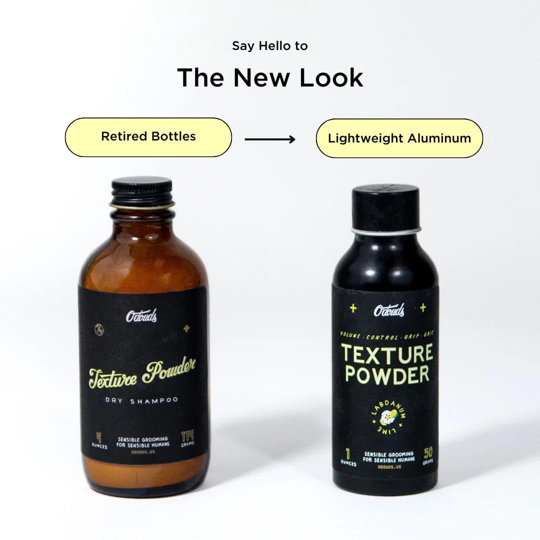 Hair with added volume after applying Texture Powder.